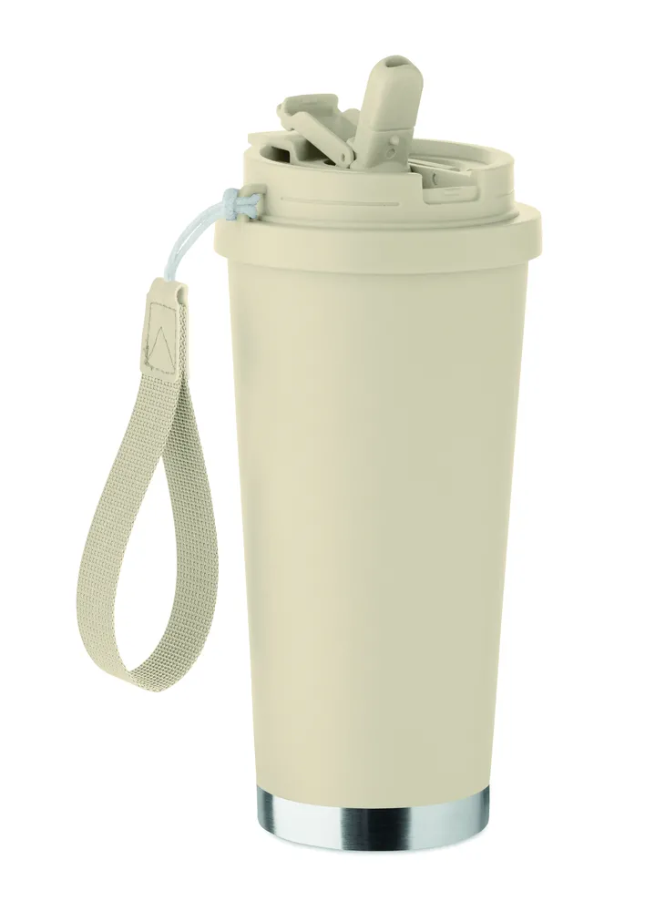 Topaz Large · Dubbelwandige beker 500ml – Beige