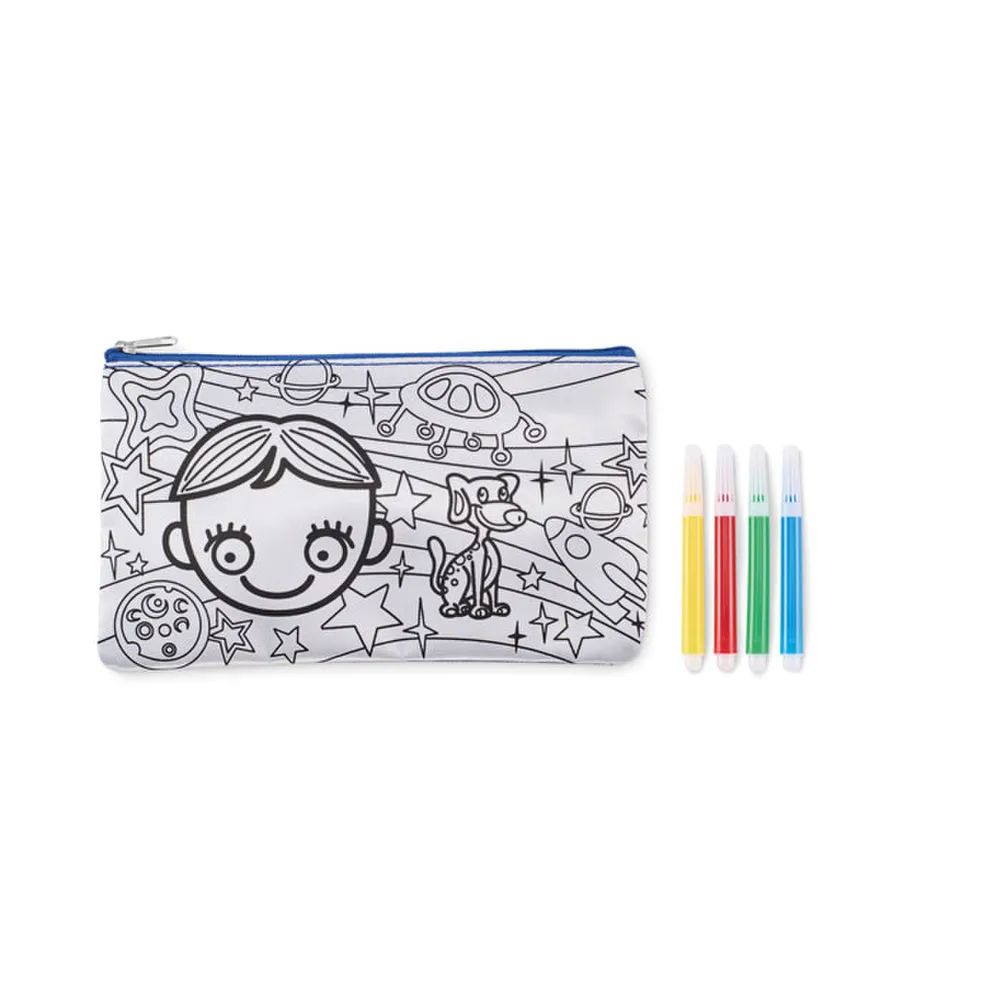 Kiddo · Etui met stiften – Royal blauw