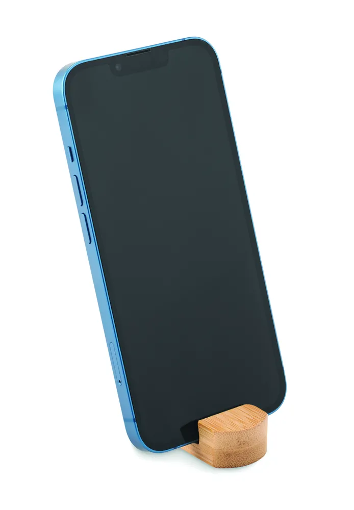 Poy · Mini bamboe telefoonhouder – Hout