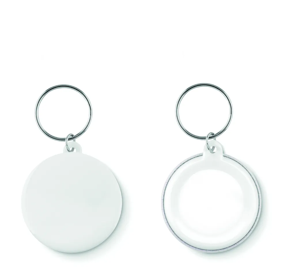Pin Key · Sleutelhanger, metaal – Wit