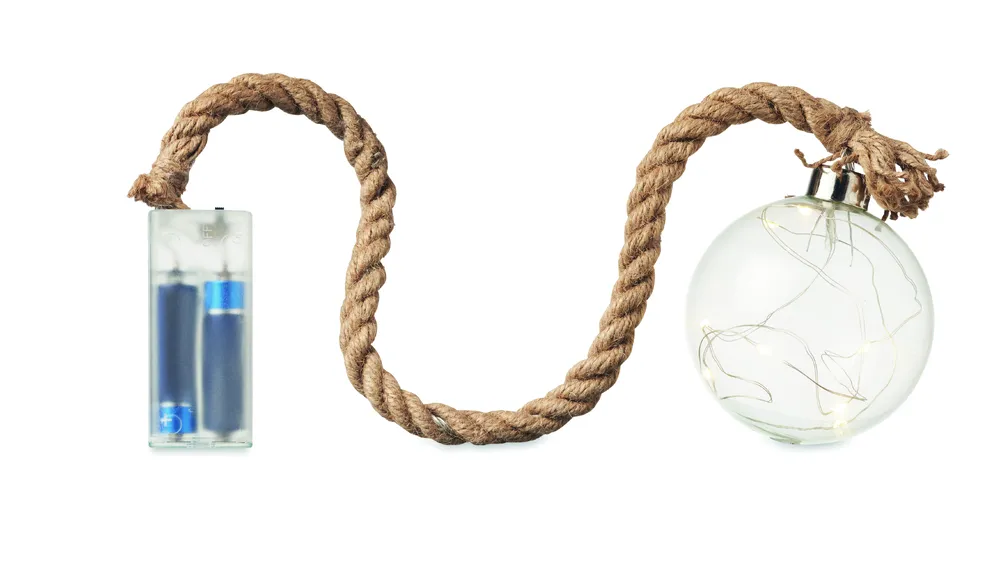 Baubli · Glazen kerstbal LED-lampje – Transparant