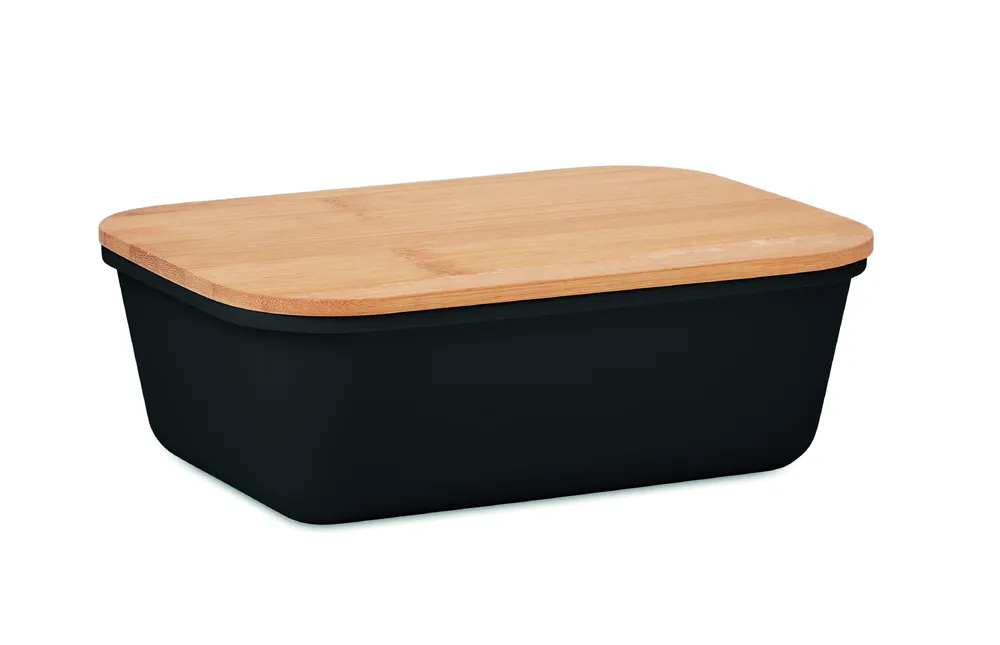 Thursday · Lunchbox Pp bamboe deksel 1L – Zwart