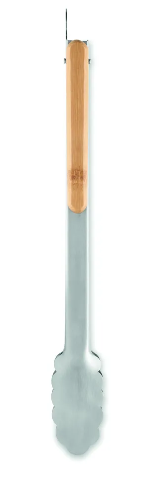 Iniq · Roestvrijstalen barbecue tang – Hout