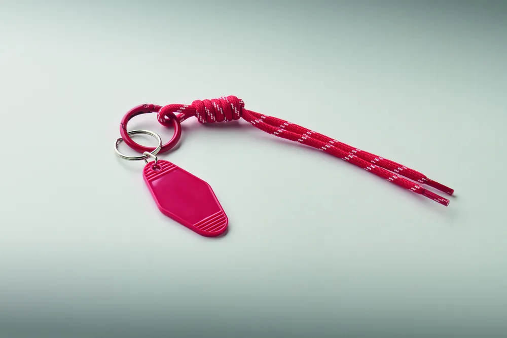 Keybraid · Sleutelhanger gevlochten touw – Rood