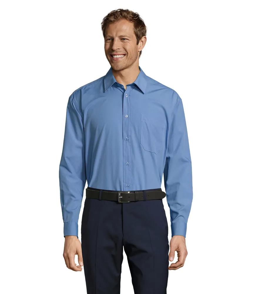 Baltimore Poplin Men Shirt – Medium blauw