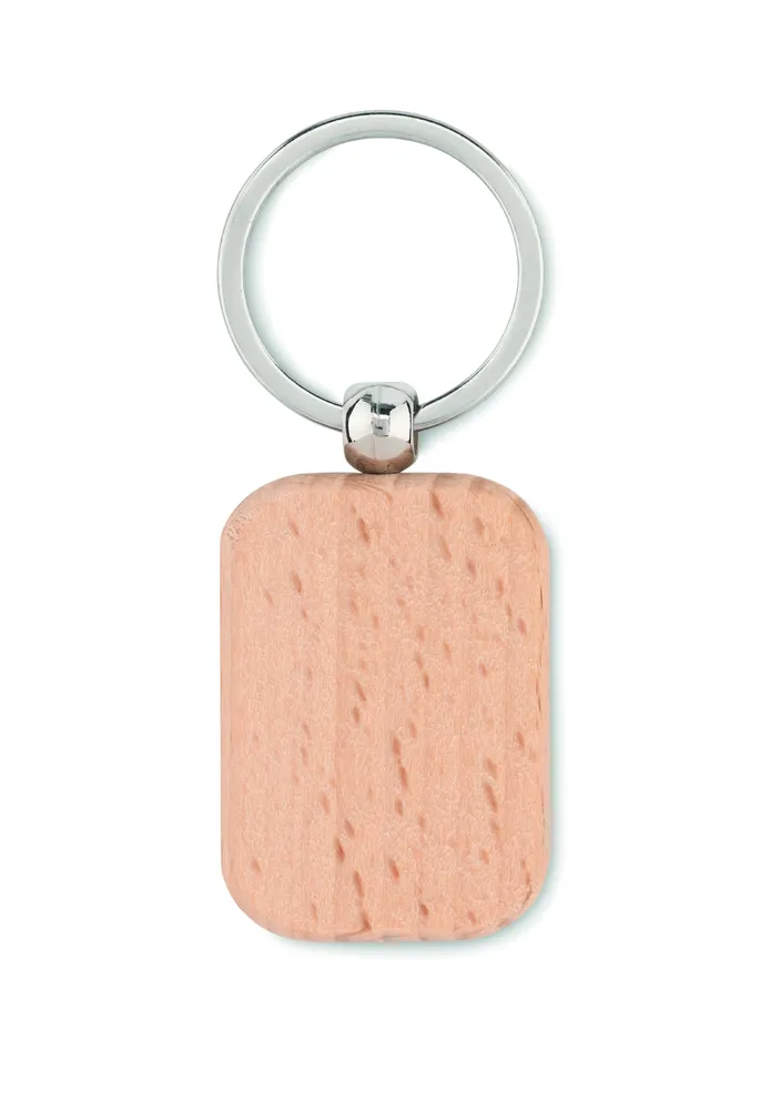 Poty Wood · Houten sleutelhanger rechthoek – Hout