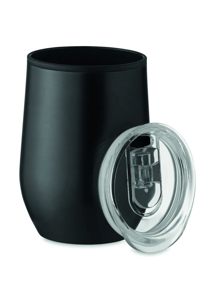 Chin Chan · Dubbelwandige reisbeker 350 ml – Zwart