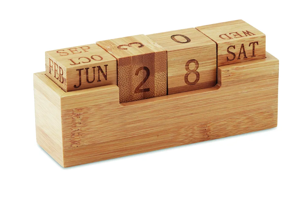 Karenda · Bureaukalender bamboo – Hout