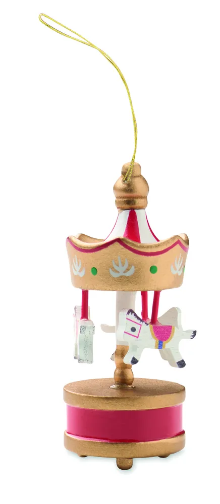 Whirl · Houten carrousel ornament – Goud