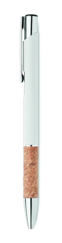 Veria · Pen van aluminium en kurk – Wit