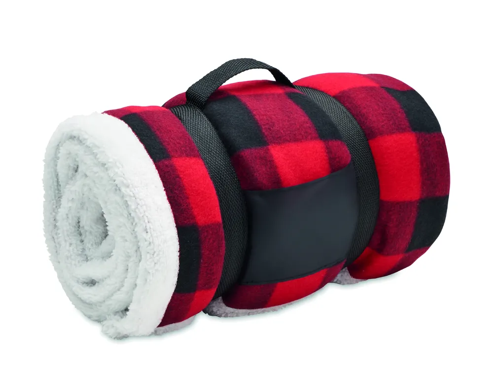 Shermatt · RPET sherpa fleecedeken – Rood