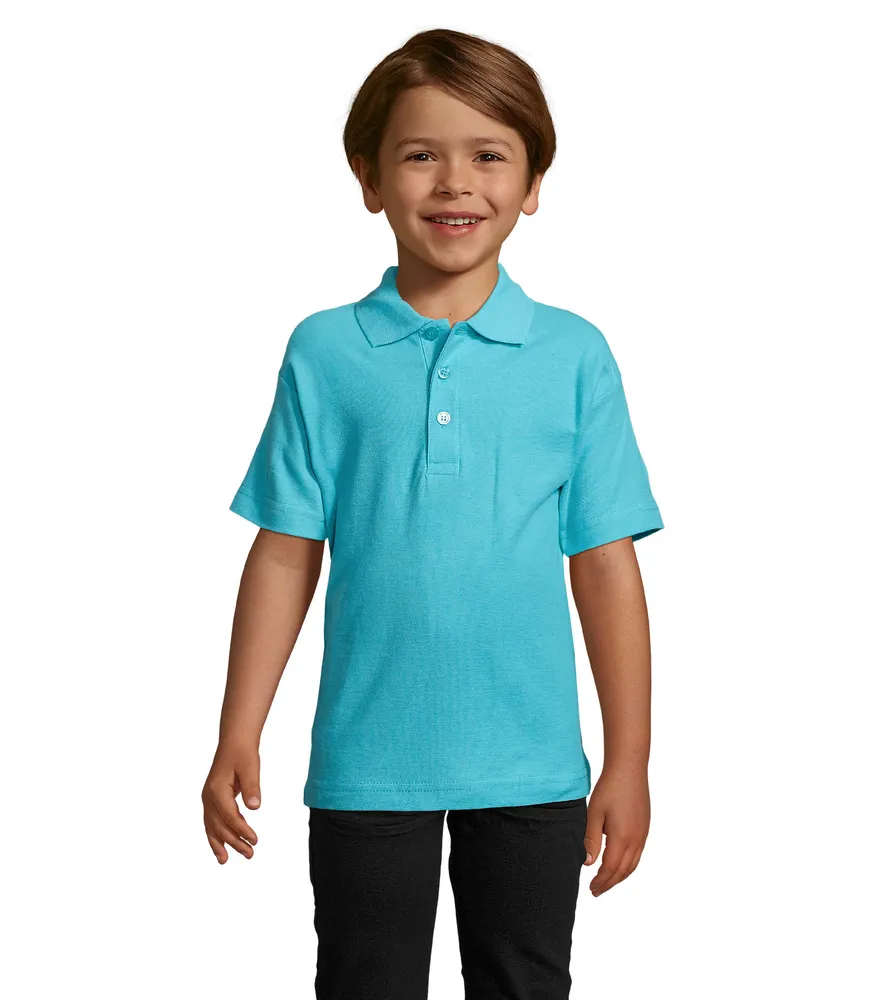 Summer Ii Kids Polo 170g – Atolblauw