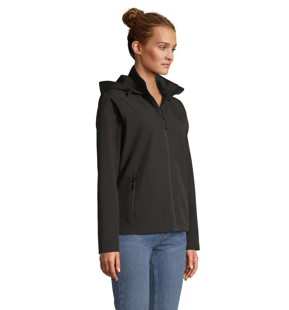 Race Hooded Women · Race Damesjas Met Capuchon – Zwart