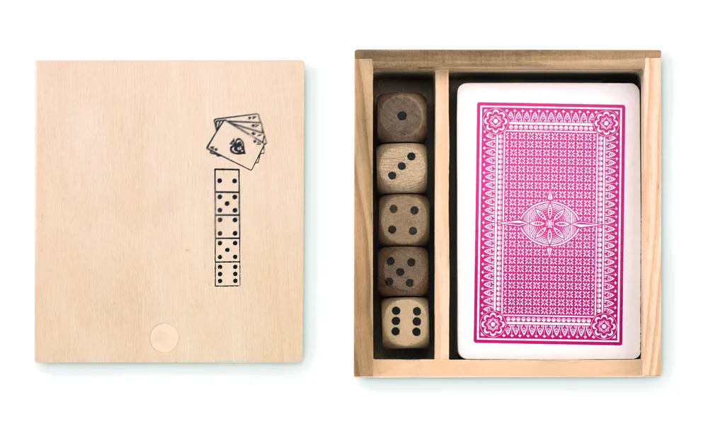 Las Vegas · Spelletjes in houten doos – Hout