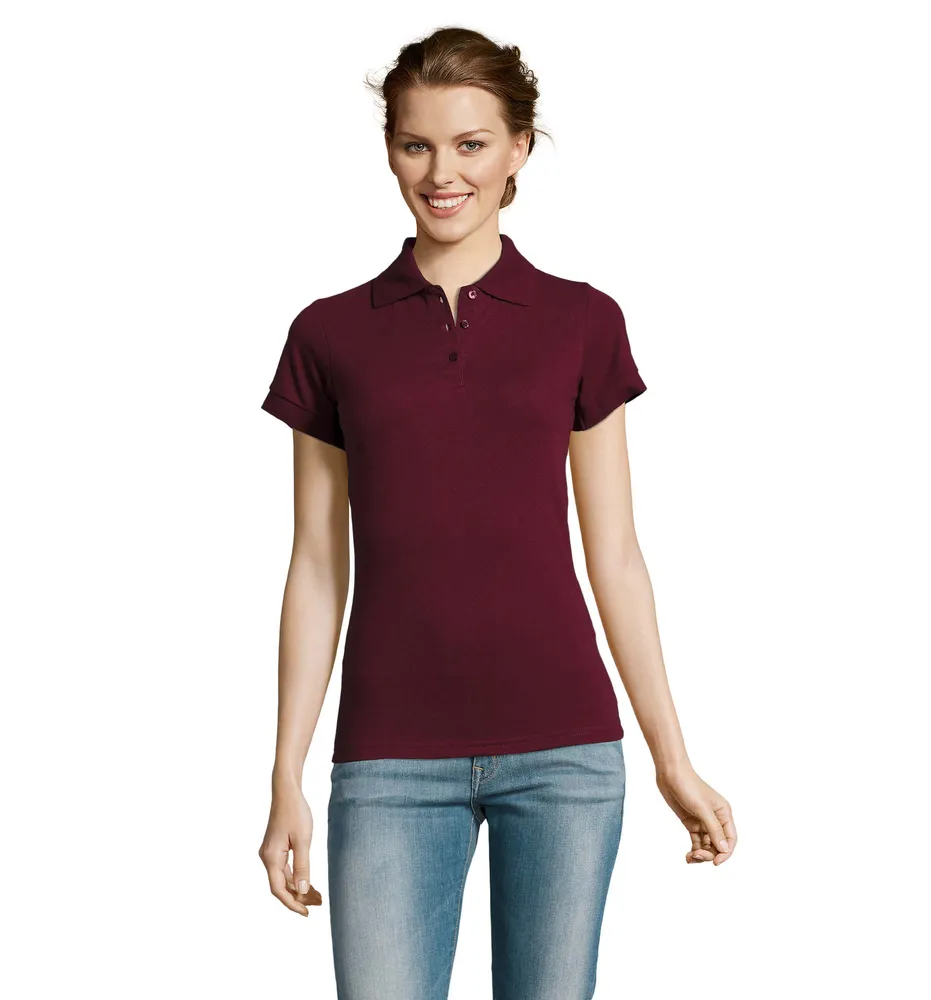 Prime Women · Prime dames polo200g – Burgundy