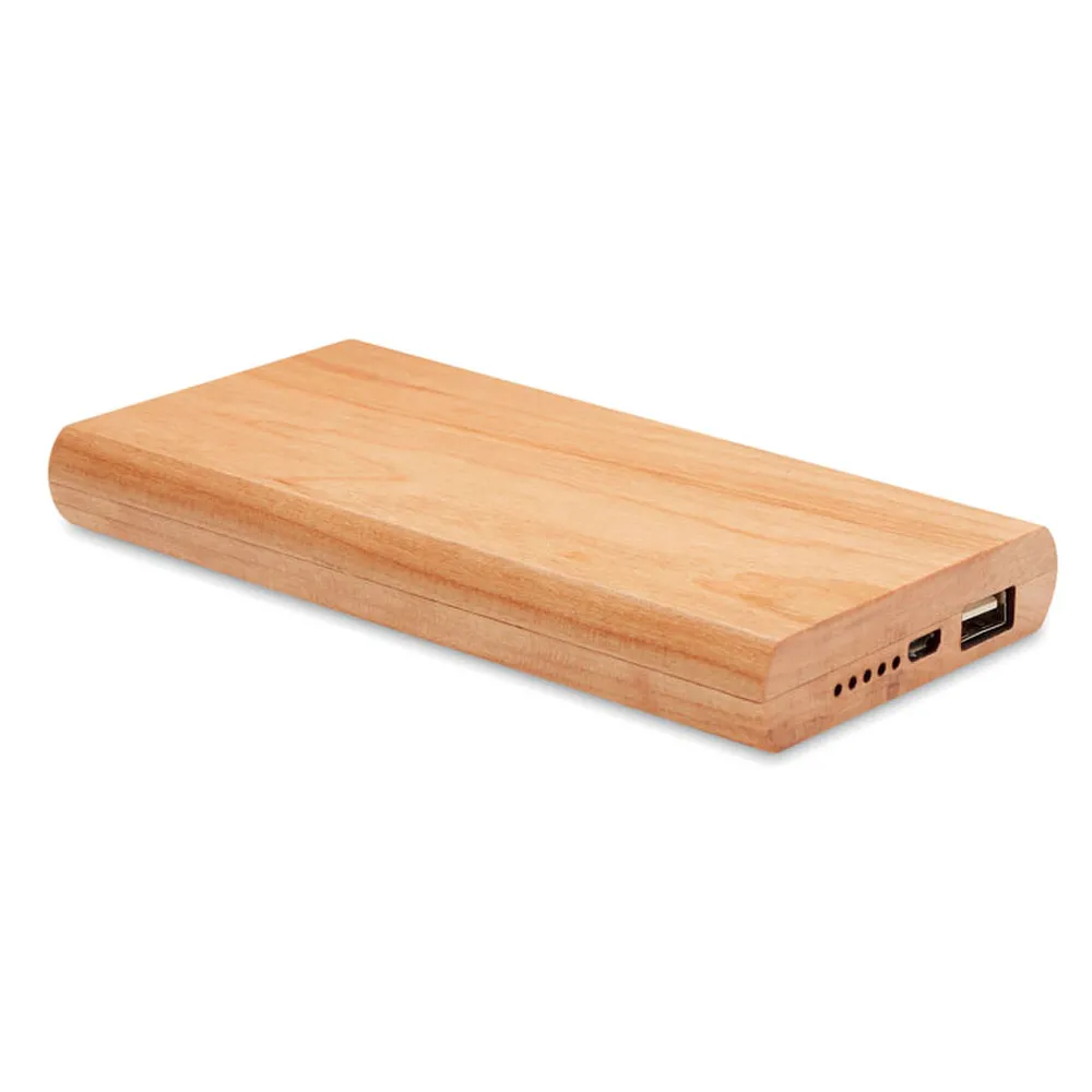 Arenapower · Bamboe powerbank 4000 mAh – Hout
