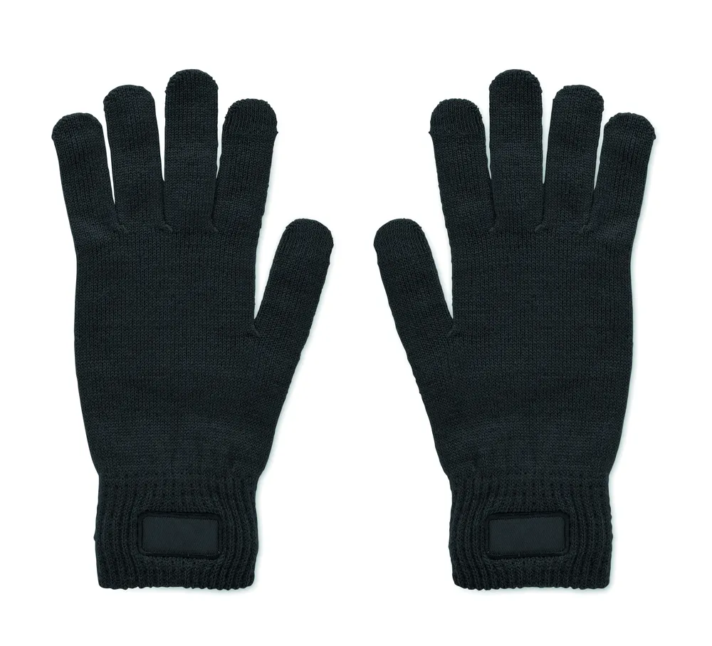 Handnit · Gebreide handschoenen van RPET – Zwart