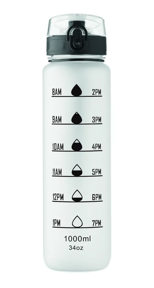 Isforden Mark · Sportwaterfles RPET 1L – Transparant wit