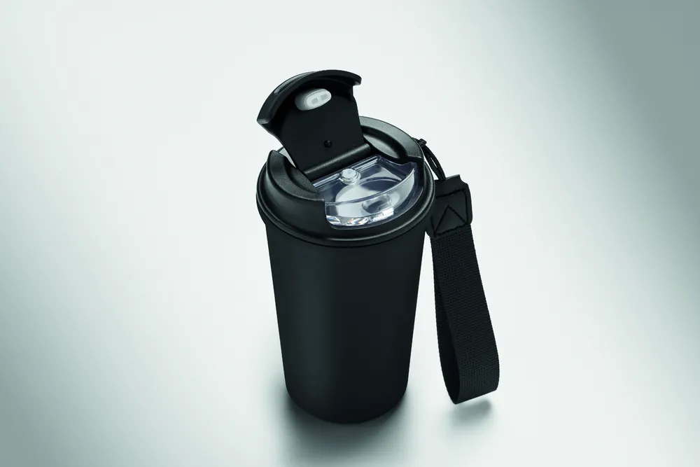 Nakano · Gerecycled stalen beker 400ml – Zwart