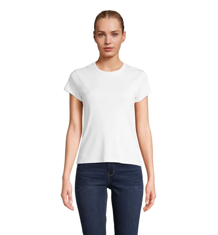 Sara Women'S Ribbed T-shirt – Wit