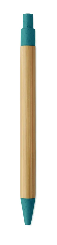Itea Colour · Bamboe balpen met drukknop – Blauw