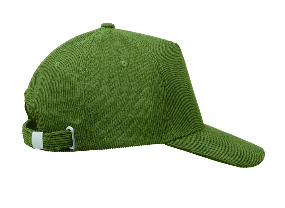Wale · 5 panelen corduroy baseballcap – Legergroen