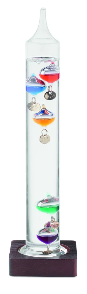 Galileo thermometer glas 28cm – Transparant