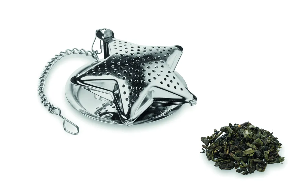 Starfilter · Stervormige theefilter – Mat zilver