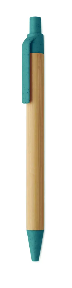 Itea Colour · Bamboe balpen met drukknop – Blauw
