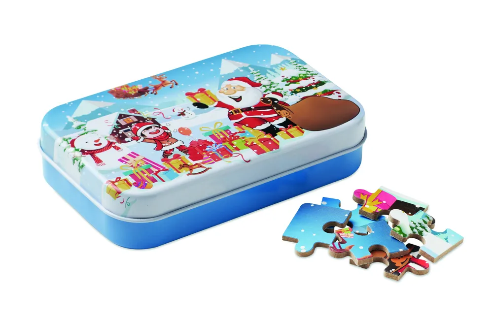 Pazuru · Houten kerstpuzzel in blik – Mix