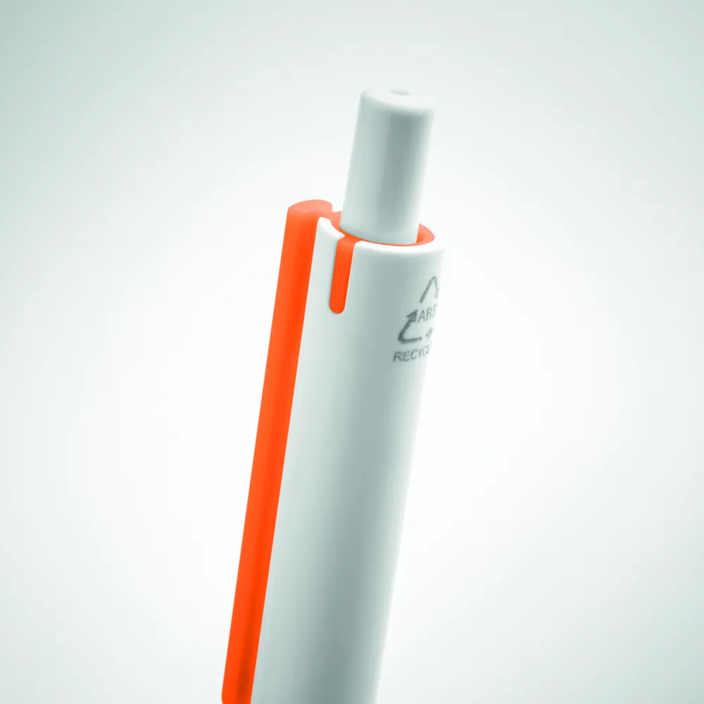 Side · Gerecyclede ABS balpen – Oranje