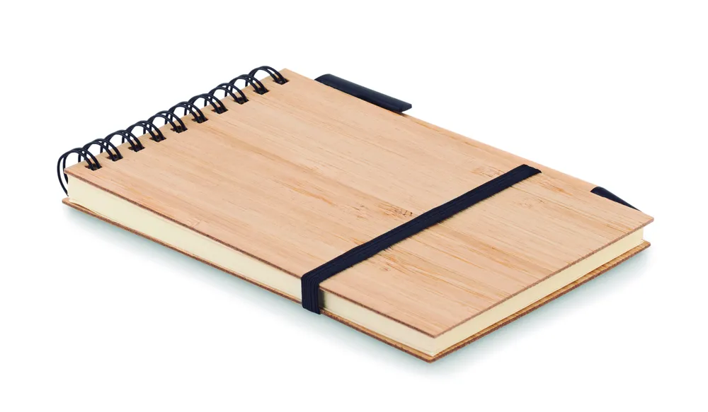 Sonorabam · A6 bamboe notitieblok set – Zwart
