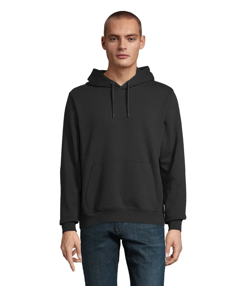 Nicholas Men Hooded Sweat – Diep zwart