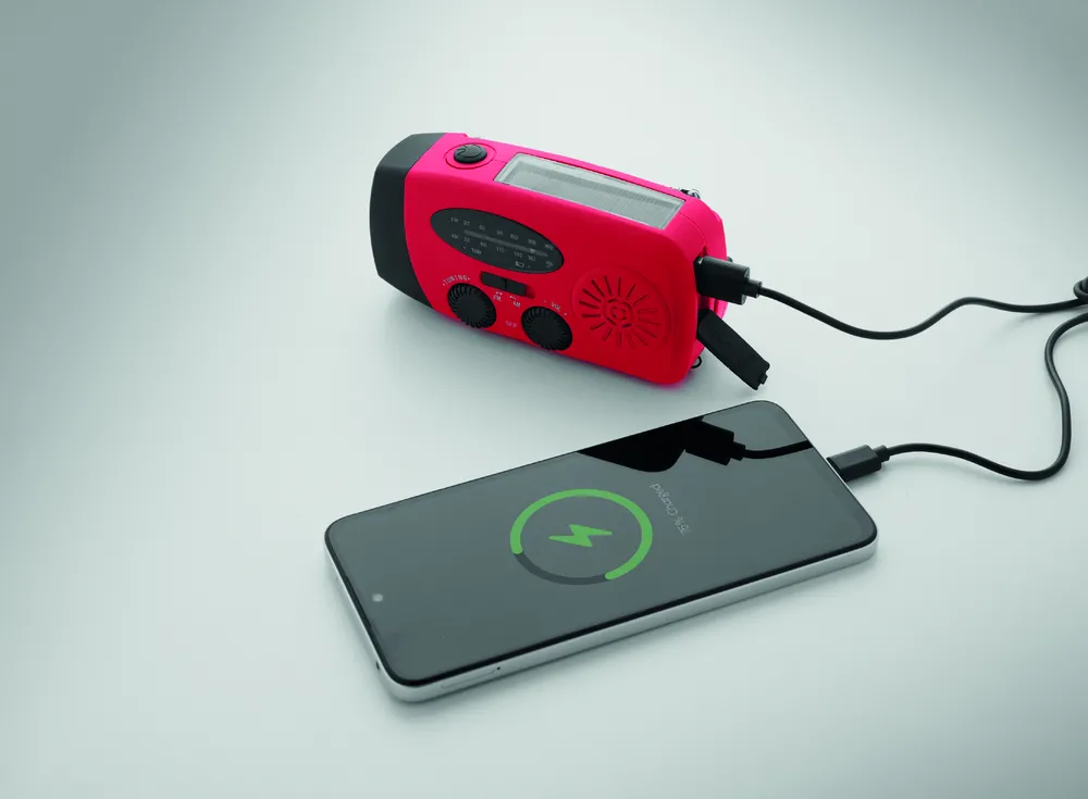 Onda · Draagbare radio met LED lamp Mo2746- – Rood