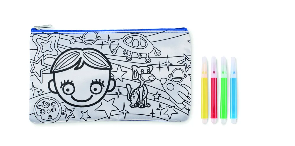 Kiddo · Etui met stiften – Royal blauw