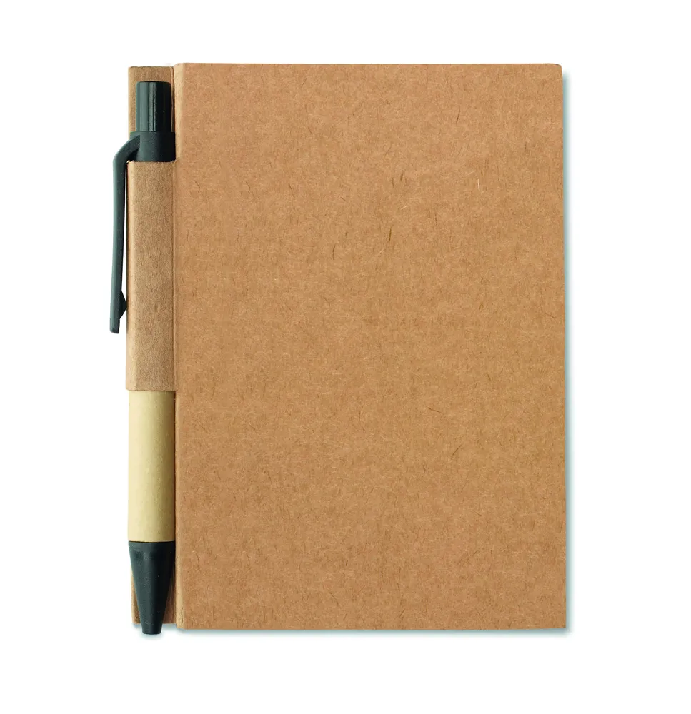 Cartopad · Notitieblok en gerecyclede pen – Zwart