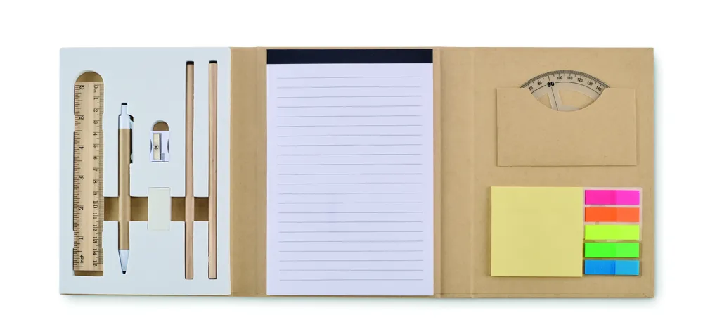 Cenote · Schrijfset met notitieblok – Beige