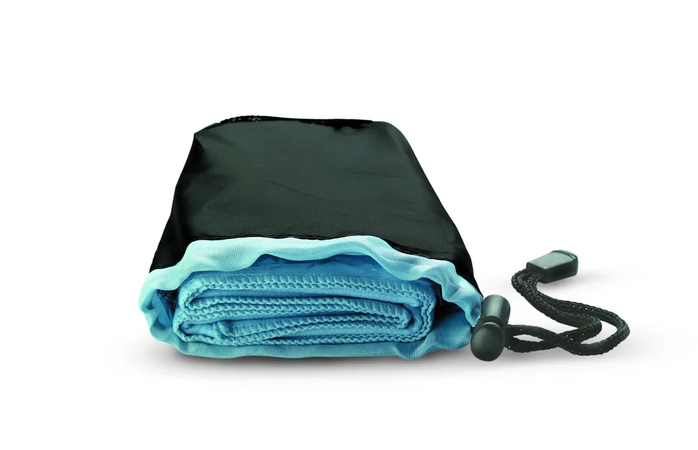Drye · Sporthanddoek in nylon zak – Blauw