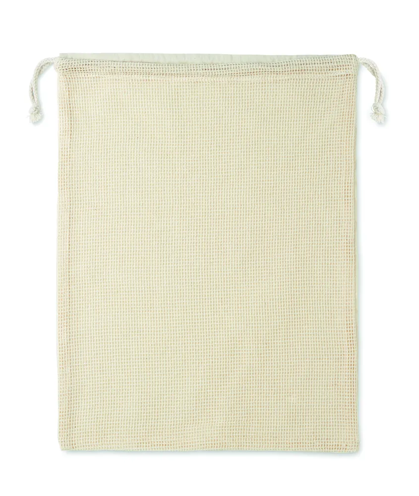 Veggie · Katoen mesh voedselzak – Beige