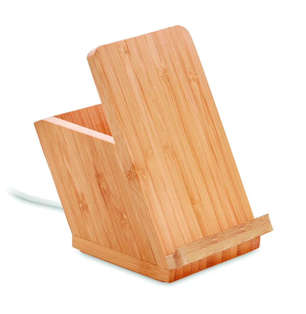 Baicoi · Draadloze oplader pennenhouder – Hout