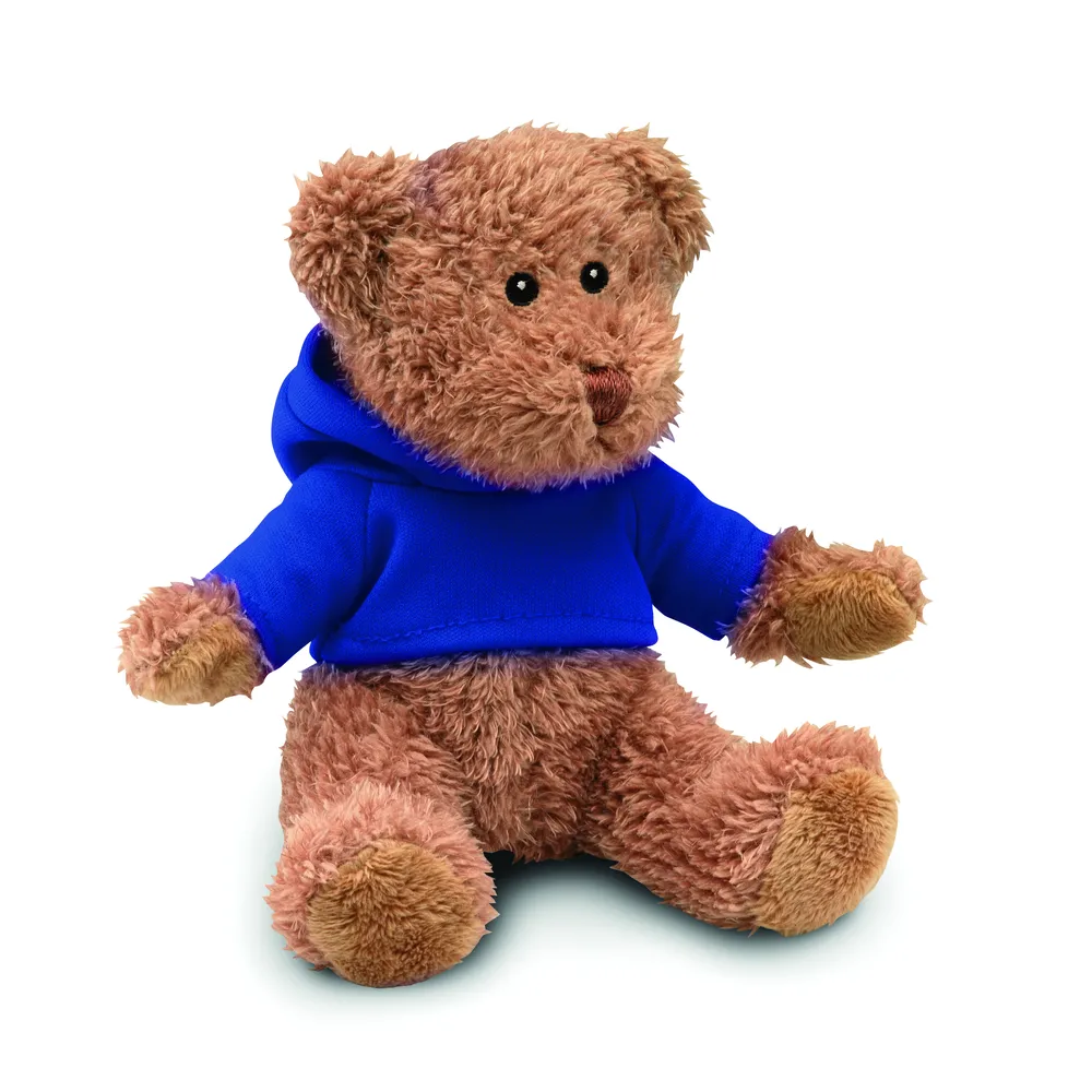 Johnny · Teddybeer met sweatshirt – Blauw
