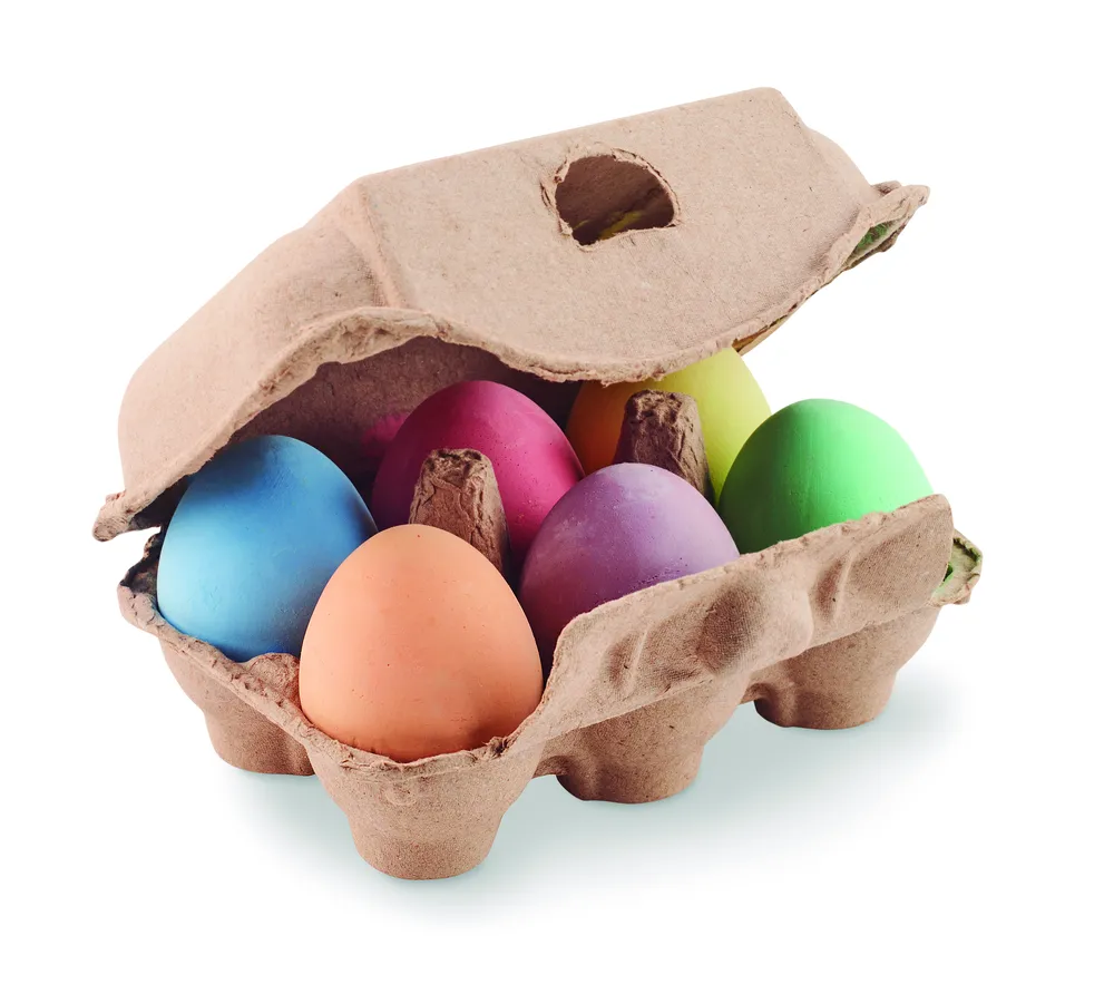 Tamago · 6 krijteieren in doosje – Beige