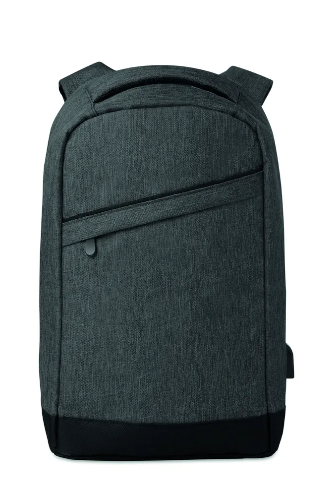 Berlin · Nylon rugtas powerbank – Zwart