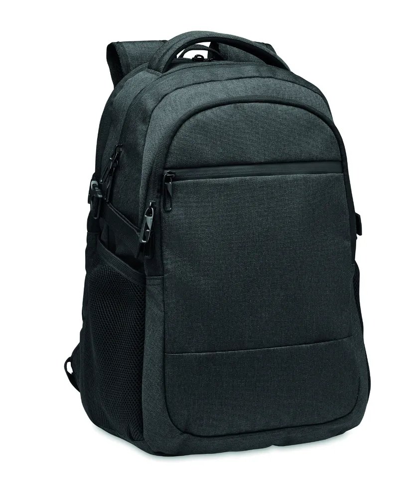 Hana · 600D RPET laptop rugzak – Zwart