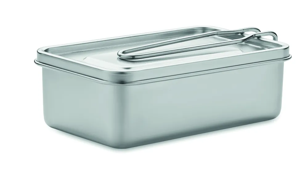 Tamelunch · Roestvrijstalen lunchbox – Zilver