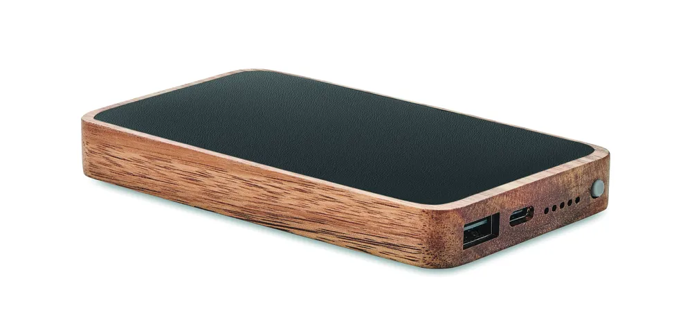 Acapow · Draadloze 4000 mAh Powerbank – Zwart