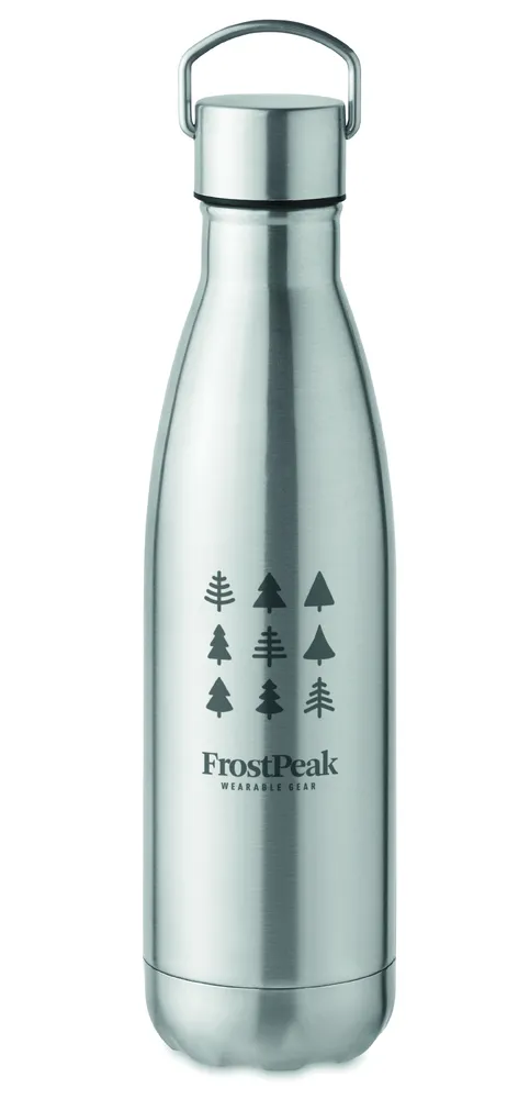 Manoa · Dubbelwandige fles 500 ml – Mat zilver