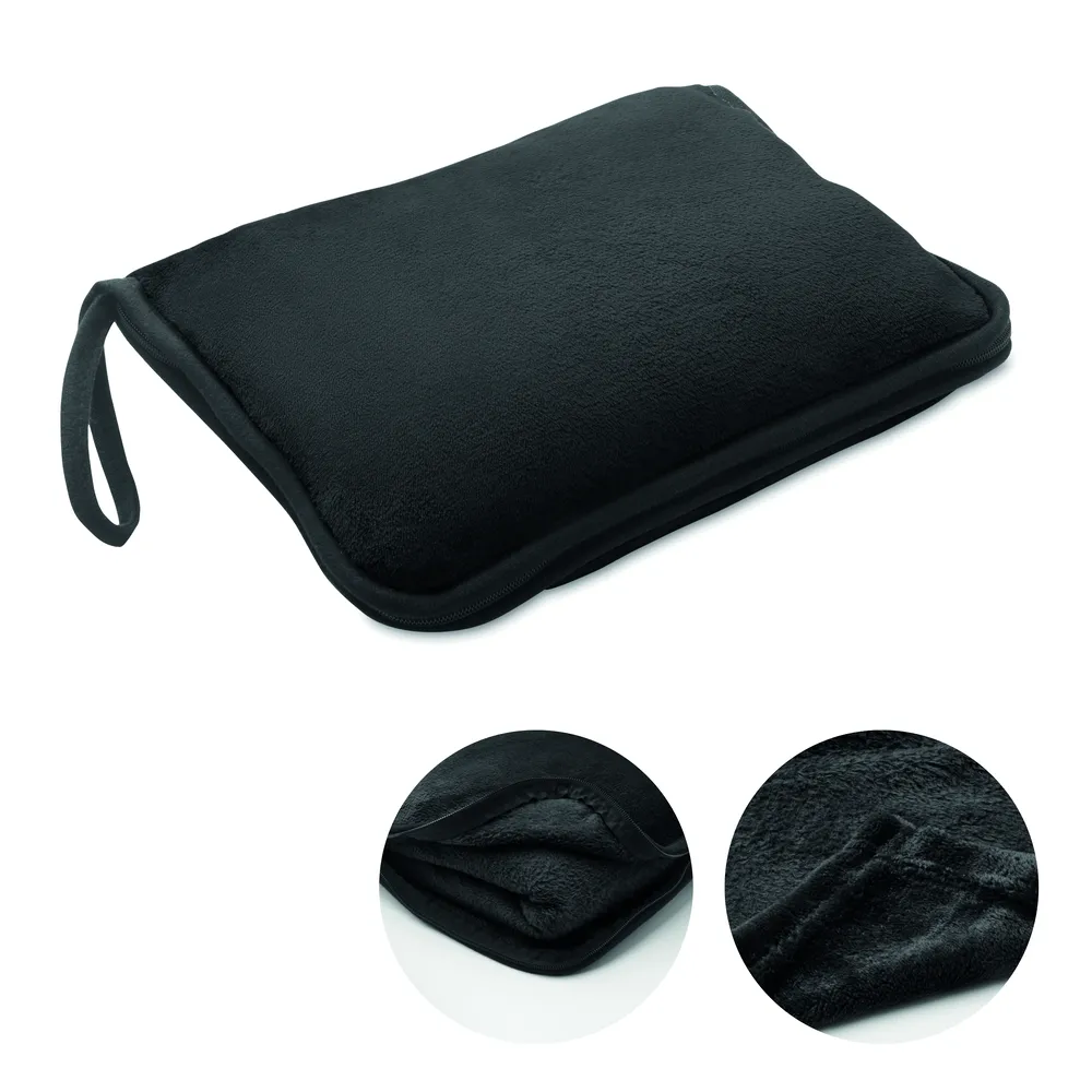 Cozy · 2-in-1 reisdeken set – Zwart
