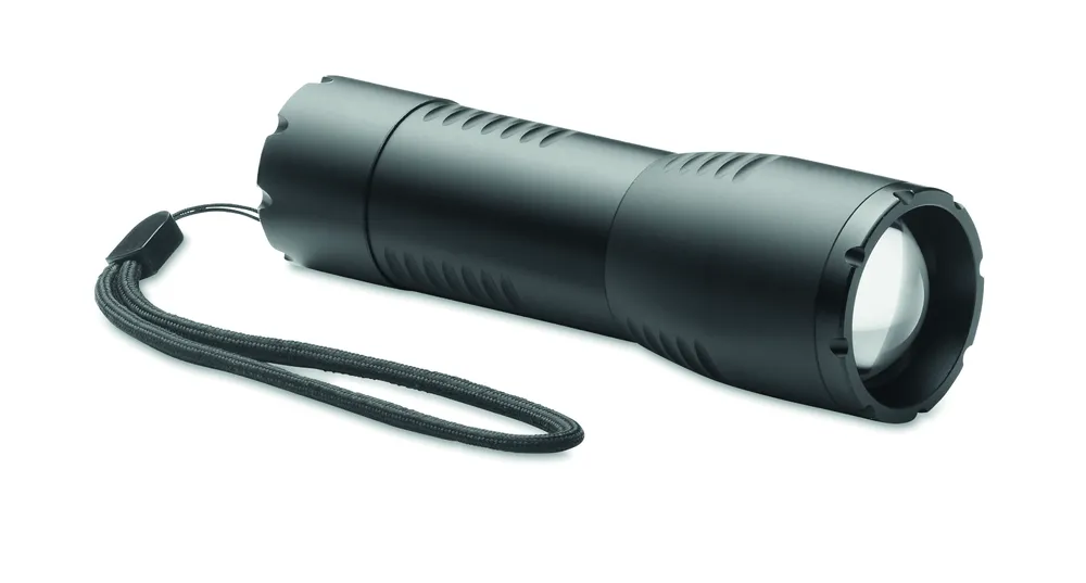 Enta · Kleine aluminium LED-zaklamp – Zwart