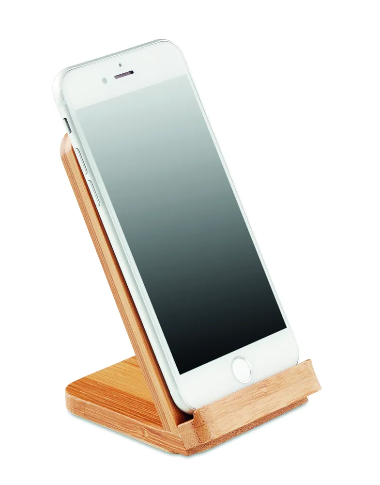 Wirestand · Draadloze bamboe oplaadstation – Hout
